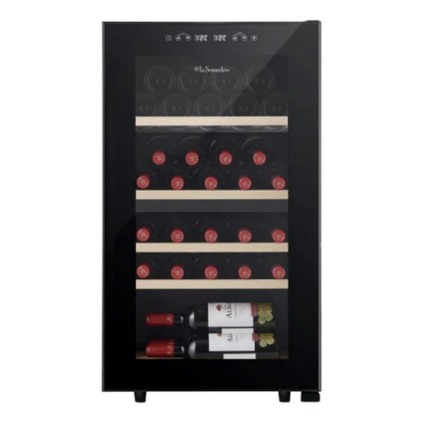 La Sommeliere - Dual Zone - 32 Bottle - Freestanding Wine Fridge - SLS32DZBLACK V2