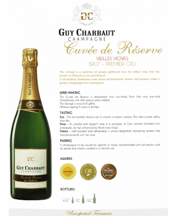 Guy Charbaut Cuvee de Reserve Champagne Technical Sheet
