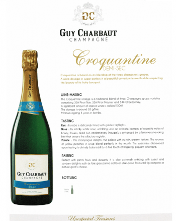 Guy Charbaut croquantine demi sec champagne technical sheet