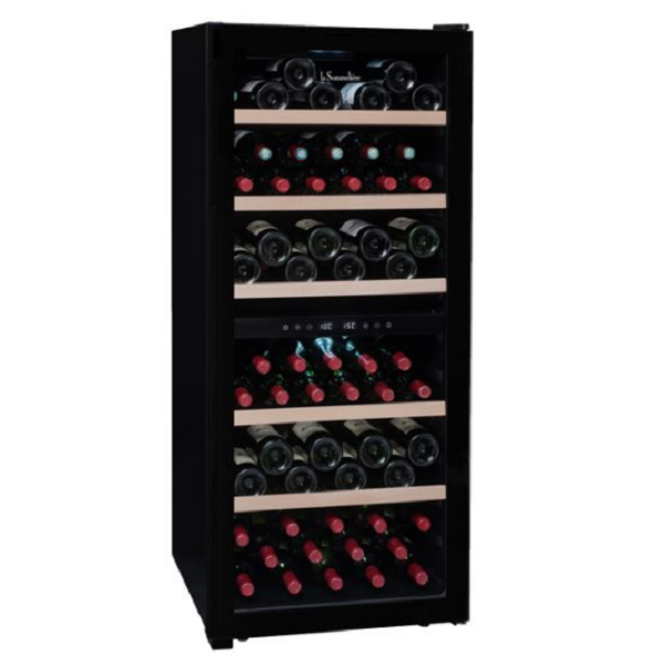 La Sommeliere - 102 Bottle Freestanding Dual Zone Wine Fridge SLS102DZBLACK